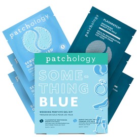 Patchology Bridal Shower Gift Box – Something Blue Cooling Under Eye Patches for Brides & Bridesmaids, Depuffing & Firming Gel Masks with Peptides & Bakuchiol – Wedding Skincare Gift Set