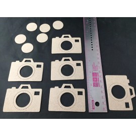 Camera / Photo Frame Chipboard 6 Die Cuts Embellishments scrapbooking
