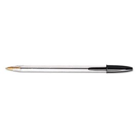 Cristal Xtra Smooth Ballpoint Stick Pen, Black Ink, 1mm, Medium, Dozen
