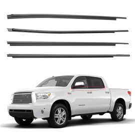 A-Premium Front & Rear Weatherstrip Window Molding Trim Weather Stripping Kit Compatible with Toyota Tundra Crewmax 2007-2019, Replaces 68210-0C020, 68160-0C020