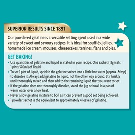 Dr. Oetker Gelatine Sachets, 216 g, Pack of 6 x (3x12g)