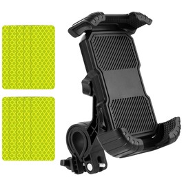Marjoramy Handyhalterung Fahrrad, Handyhalter für Fahrrad,Elektrofahrzeug,Motorrad und Navigation, Einziehbar mit Verdickter Gummiauflage (mit Fluoreszierendem Aufkleber)