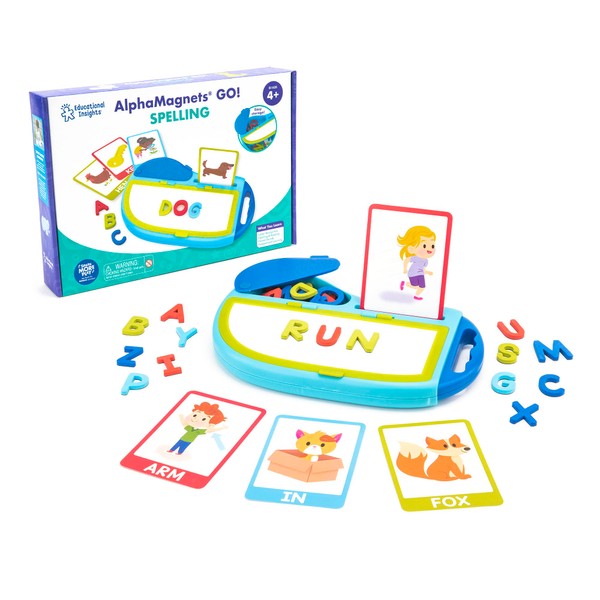 Learning Resources AlphaMagnets GO Spelling Activity Set, Magnet Letters for Kids, Uppercase Alphabet Magnets, 73-Piece, Ages 3+