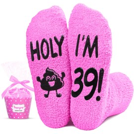 HAPPYPOP 39th Birthday Gifts for Women - Socks for 39 Year Olds, Best Gifts for 39 Year Old Woman, Gift Ideas for 39 Year Olds