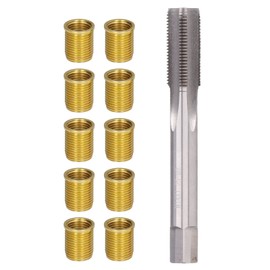 Spark Plug Thread Repair Kit Spark Plug Repair Kit Thread Repair Rethreading Set Thread Repair Tools Kit Metal M12X1.25 Inserts M14X1.25 Tap 14Mm with Stainless Steel Inserts, High