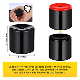 2 PCS Fart Prank Canisters, Squeeze Fart Machine,April Fool's Day Prank,Fun Tool for Funny Gag Party, Birthday Joke Present(Red+Black)