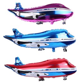 Fighter Jet & Airplane Shaped Foil Mylar Balloons - Travel & Kids' Boys Birthday Party Supplies & Decorations