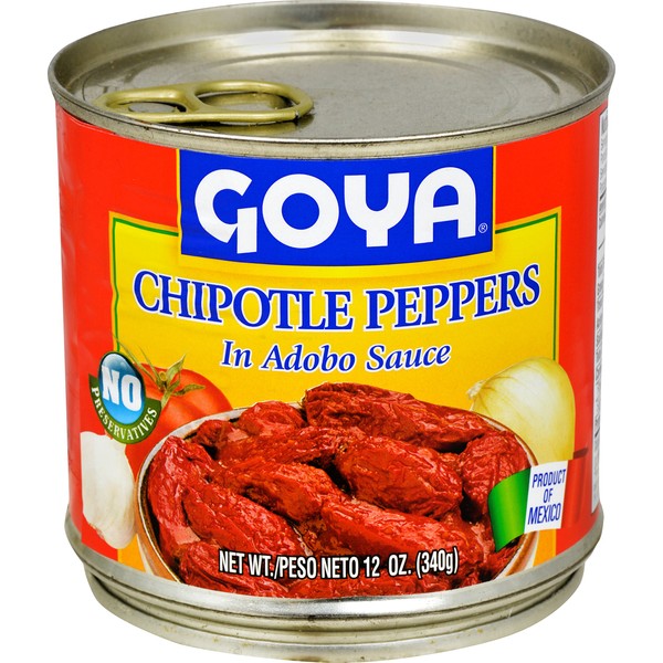 Goya Foods Chipotle Peppers in Adobo Sauce, 12 Ounce (Pack of 12)