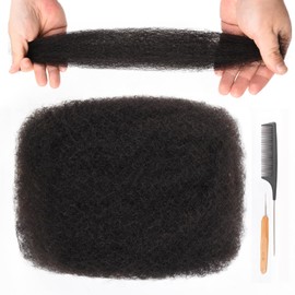 Originea Afro Kinkys Bulk Human Hair for Dreadlocks and Twist Braiding, Full Head Human Hair, Soft Afro Kinky Curly Hair, Bulk for Dreads (40 cm, #1B Natural Black)