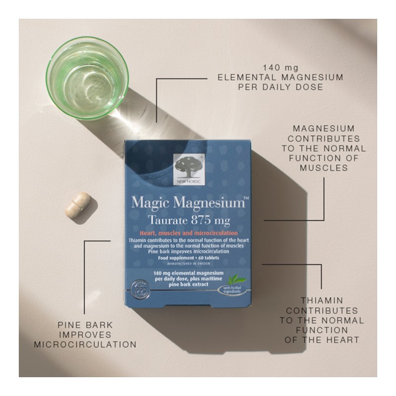 New Nordic Magic Magnesium Taurate 800mg 60 Tablets