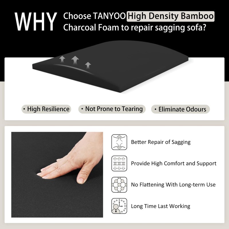 TANYOO Sofa Cushion Support for Sagging Seat Curve Furniture Seat