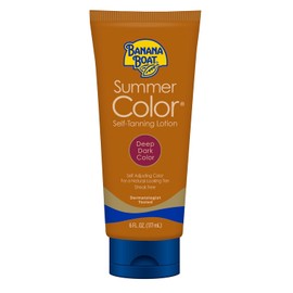 Banana Boat- Loción autobronceadora Summer Color, color oscuro intenso para todos los tonos de piel, 6 oz