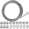 1/4" Wire Rope,25FT 304 Stainless Steel Wire Cable Kit,7x19 Strand