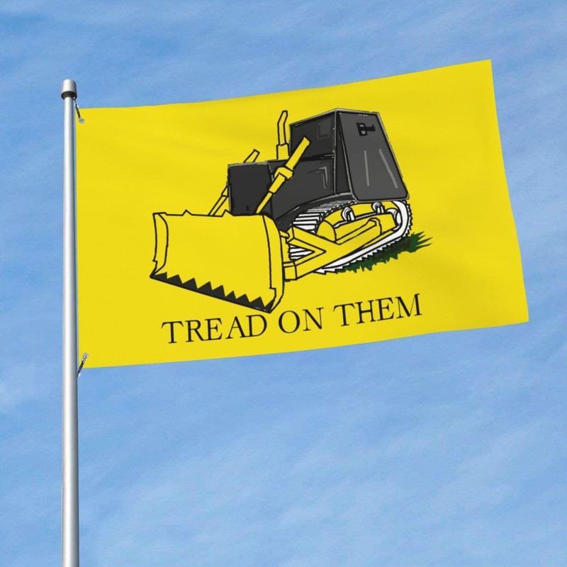 Tread On Them Killdozer Flag Outdoor Indoor Decorations Banner 3x5