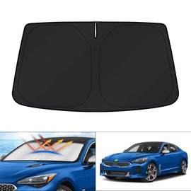 KUST Windshield Sun Shade for 2018-2023 Kia Stinger Window Sunshade Sun Visor Protector Foldable Blocks UV Rays Keep Your Car Cooler