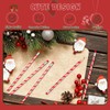 Queekay Christmas Candy Cane Prism Pencils Bulk Pencils for Classroom