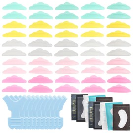 Wimpernlifting Pads Set, 30 Paar Silikon Lash Lifting Pads + 10 Y-Förmige Wimpernbürsten + 10 Paar Augenpads, 5 Verschiedene Curling-Modelle, Waschbar Und Wiederverwendbar Lashlifting Zubehör