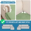 Taque Couch Cover Stretch Velvet Sofa Cushion Cover 3-Piece -