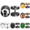 FLYUN Anime Fake Gauges Earring for Men, 6Pairs DBZ Fake