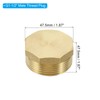 PATIKIL G1-1/2 Brass Pipe Plug, 1pcs Male External Thread Hex