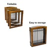 LZRS Sturdy Wood Pet Gate, Freestanding Wire Pet Dog Gate