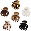 6 Pcs Mini Hair Claw Clips 1.2 Inch Tortoise Shell