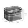 Enwye Orthodontic Retainer Aligner Case 3-Layer Portable Soaking Storage Box