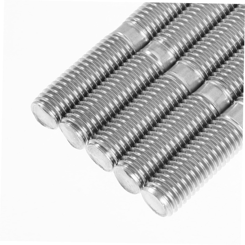 TEHAUX 10pcs Double-Headed Screw Bolt Double Sided Screw Double-end Bolt