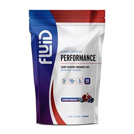 Fluid Performance - Low Sugar Endurance Fuel Sports Drink Mix with Electrolytes, All Natural Ingredients, Gluten-Free for Before or During Exercise (Blueberry Pomegranate)