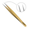 Tweezers for Eyelash Extension Hand Crafted Surgical Stainless Steel Metallic