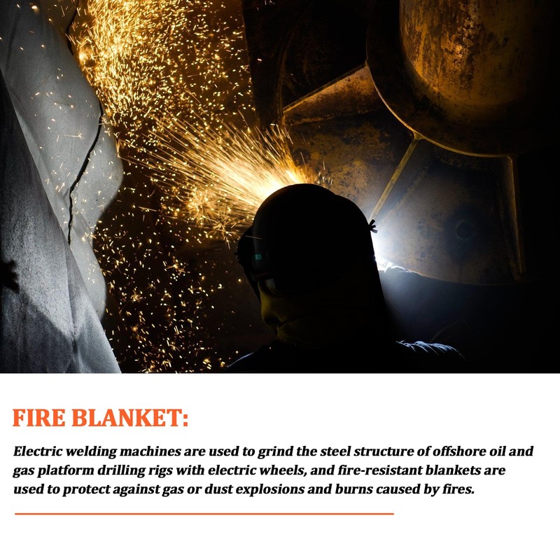 Emergency Fire Blanket, 1.5 x 1.5 m Kitchen Fire Blanket,