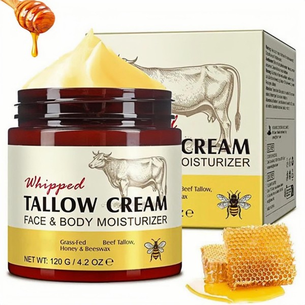 Whipped Beef Tallow Skin Care Cream, Beef Tallow Moisturiser, Nourishing