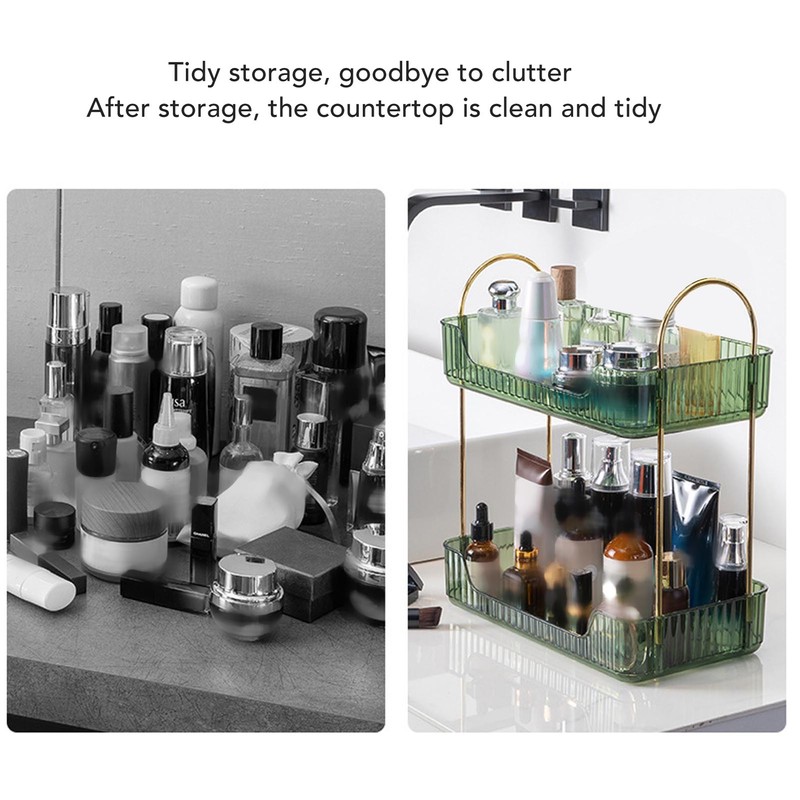 Double Layer Makeup Stand Modern Light Luxury 2 Tier Makeup