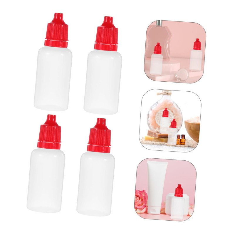 CHILDWEET 50pcs Refillable Eye Dropper Containers Cap for Essential Oils