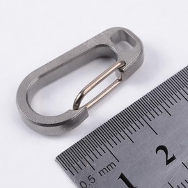 TopHomer Carabiner Clip Titanium Alloy D-Ring Carabiner Clip Hook Key Clip Anti-Lost Backpack Hook for Camping, Hiking, Outdoors(Silver)