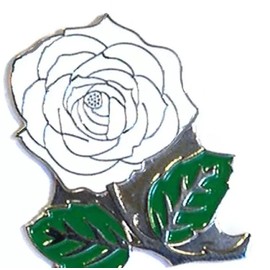 GBJUK English White Rose Enamel Pin Badge Lapel