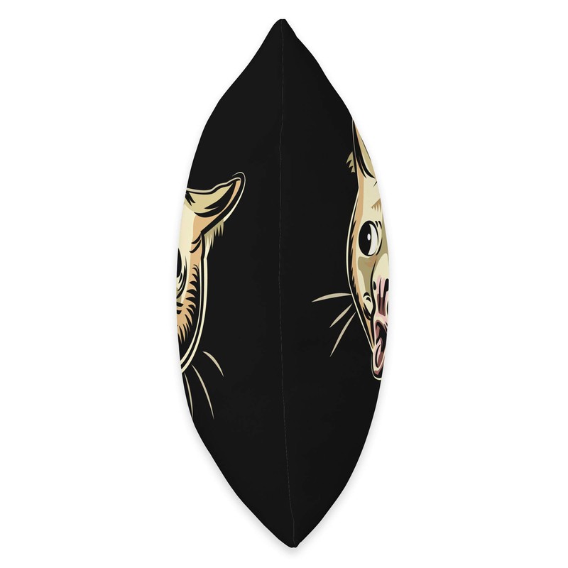 Coughing Cat Funny Cat Meme Graphic Throw Pillow