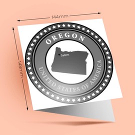 1 x Greeting Card BW - Oregon USA American State Travel - Blank Birthday Celebration Anniversary #40316