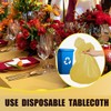 FULDGAENR Gold Plastic Table Cloth, Disposable Gold Tablecloths Plastic 54x108