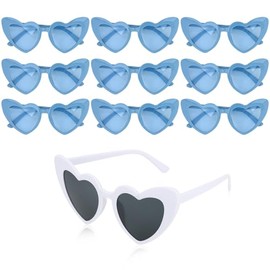 CIEHER Bachelorette Party Favors - White Pink BRIDE TO BE Heart Sunglasses for Women Pearl Heart Shaped Sunglasses for Bride Bridesmaid Wedding Party Gifts Bride