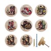 JamJam 8 Pack 1.8" Wooden Farmhouse Cabinet Knobs Wooden Vintage