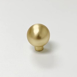 Brushed Brass MCM Cabinet Hardware Mid-Century Modern Style Made of Solid Brass (Round Ball Knob)