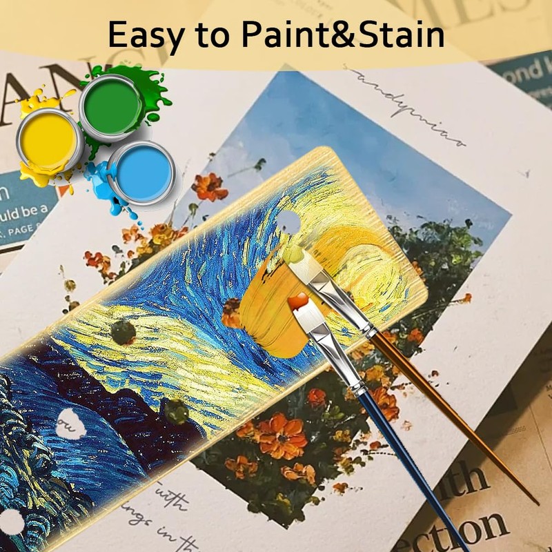 Aohcae Bamboo Wood Paddle Lightweight Wooden Paddle with Airflow Holes,