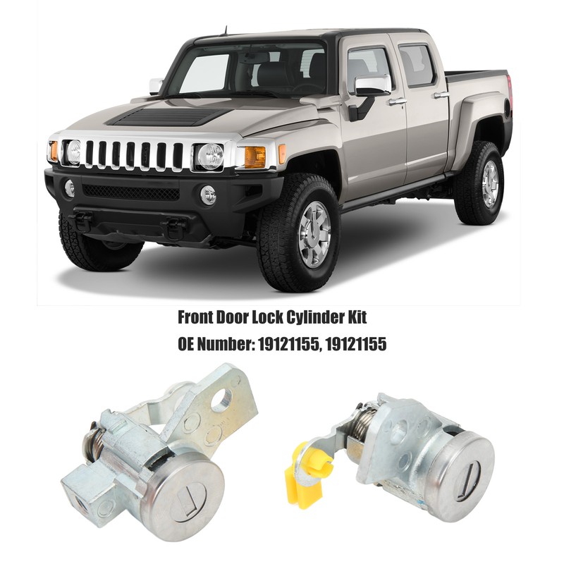 Front Door Lock Cylinder 19121155 Left Right Cylinder Barrel Set