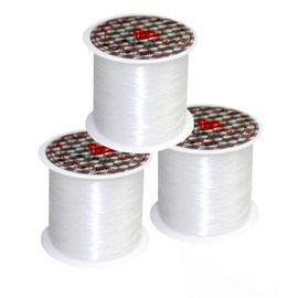 3 Roll Transparent Fishing Thread, Clear Fishing Line Jewelry String Invisible Nylon Thread for Hanging Decorations, Beading and Crafts, 0.2mm x120m,0.25mm x90m,0.3mm x70m,Fishing Line Clear Invisible