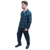 KRUXADER Mens Cotton Flannel Pajamas PJ's Winter Warm PJs (L,