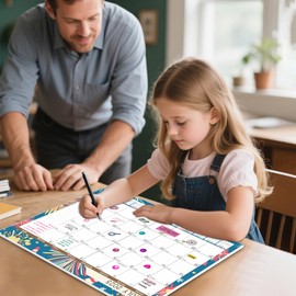 Gannyfer Desk Calendar 2025-2026, 18 Months Fridge Calendar - Large 14" x 11" Desktop/Wall Monthly Calendar, July 2025 - Dec 2026, Personal Planner for Home, School, Office(3 Stickers)