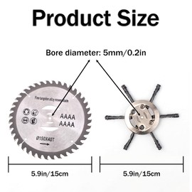 jwflck 6" Grass Cutter Replacement Blades Steel Wire Grass Trimmer Head Electric Weed Replacement Blade Head(6PCS + Grass Trimmer Base)