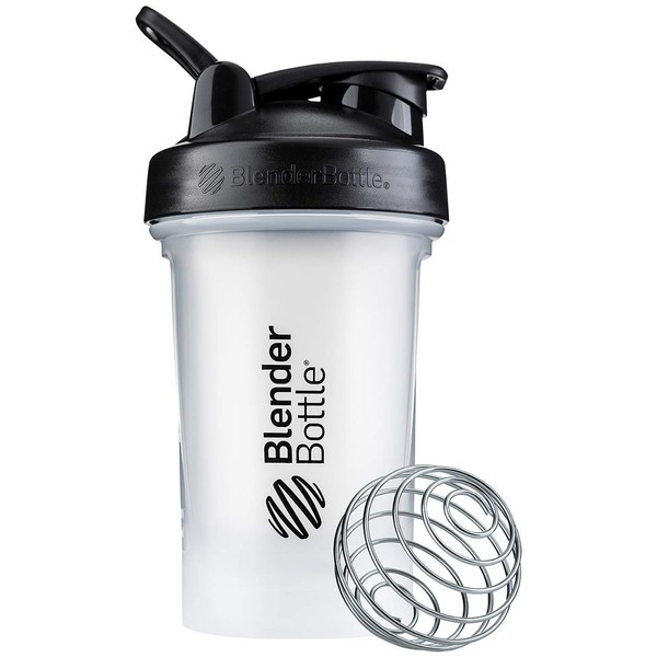 BlenderBottle Classic V2 Shaker Bottle, 20-Ounce, Clear/Black (Pack of 15)