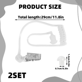 Knocery Ersatzschlauch für Kopfhörer mit akustischer Spule, Kopfhörer Luftk für Zwei-Wege-Funk-Kopfhörer, kompatibel mit Baofeng und Funkkommunikationsgeräten für Sicherheitspersonal